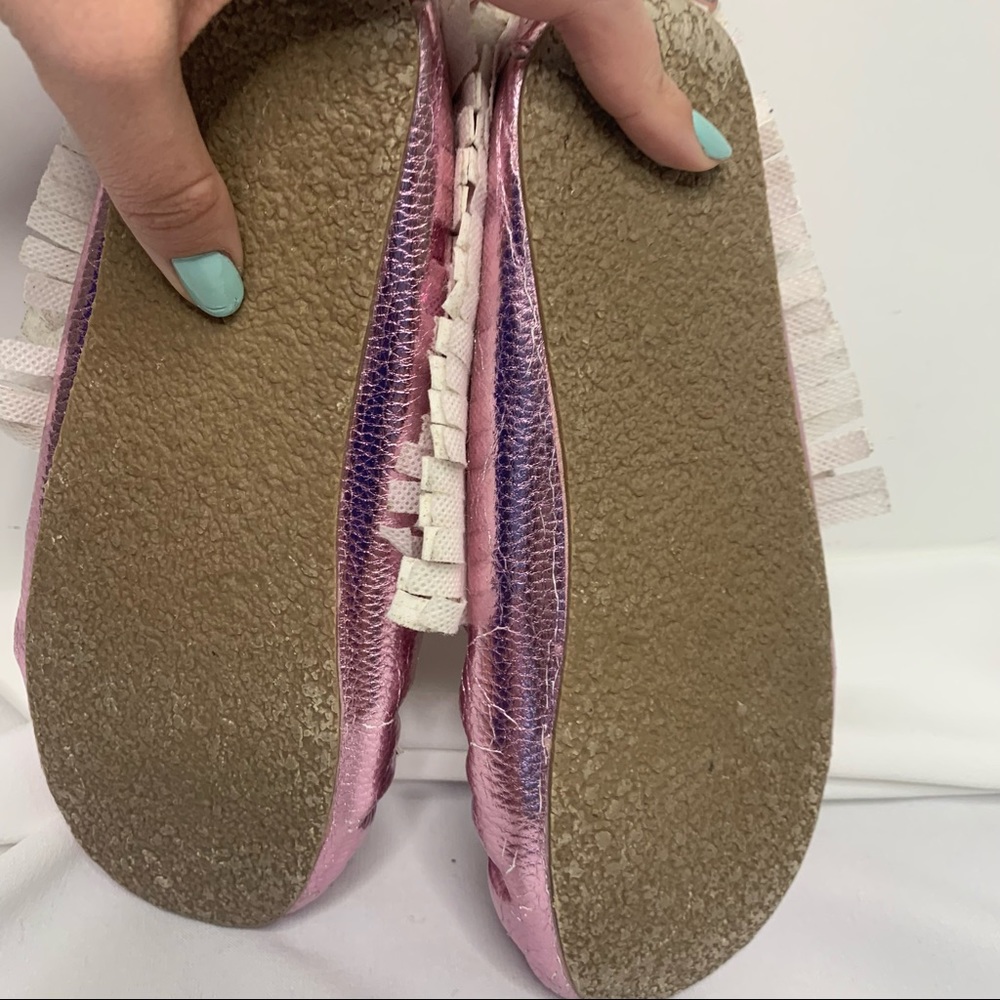 Jcrew pink metalic moccasin slippers - Picture 11 of 14